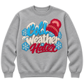 Gray embroidered Cool Weather Hater sweatshirt